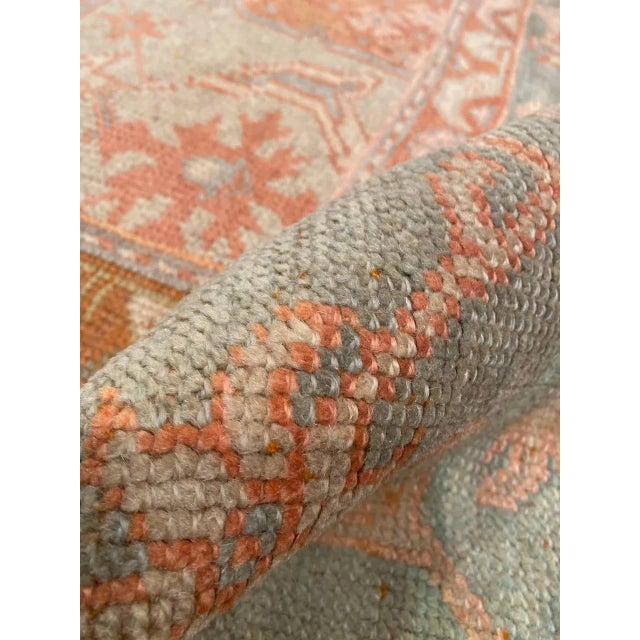 1900 - 1909 Hand Knotted Antique Turkish Oushak 11' X 15'4'' For Sale - Image 11 of 13