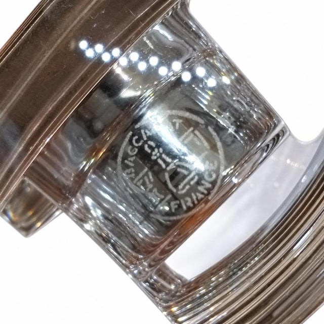 Glass Large Lalande Table Clock from Baccarat For Sale - Image 7 of 9