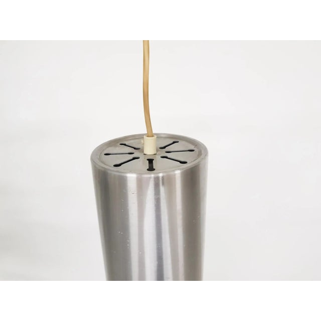 Mid-Century Modern Aluminum and Opaline Glass Pendant Lamp from Raak, 1960s For Sale - Image 3 of 10