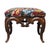 Late 19th Century Rococo Carved Walnut Floral Needlepoint Footstool C1880 For Sale - Image 5 of 13