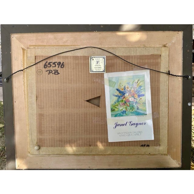 Wood Original Oil Painting by Hollywood Legend Janet Gaynor Painting Is 11 X 16” Frame Is 19.5 X 23.5” For Sale - Image 7 of 11