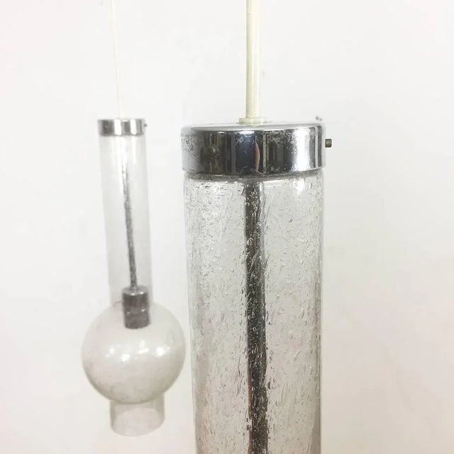 Handblown Tubular Hanging Lights from Staff lights, Germany, 1970s, Set of 2 For Sale - Image 9 of 10