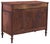 French Louis XVI style walnut commode, 19th c. Shaped top, over three drawers flanked by fluted corner posts, on tapering...