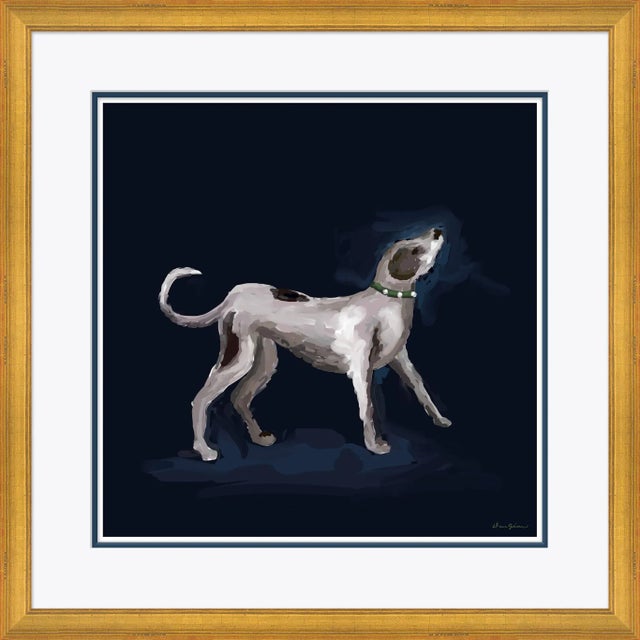 Contemporary Courtly pup Framed Art Print by Dana Gibson For Sale - Image 3 of 3