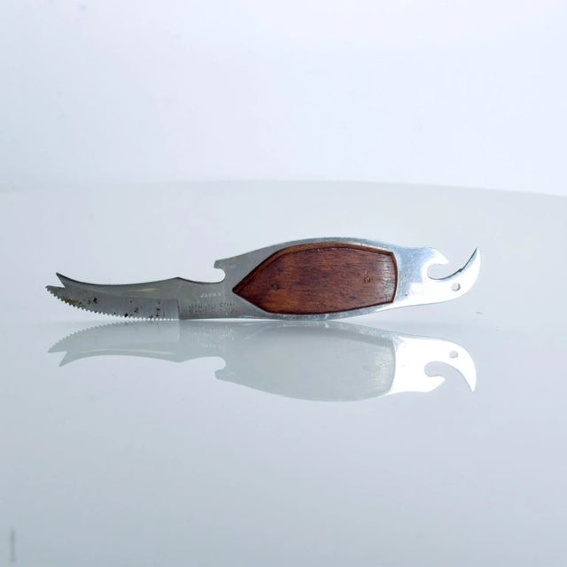 Mid-Century Modern 1970s Japanese Barware Parrot Bottle Opener Knife For Sale - Image 3 of 8