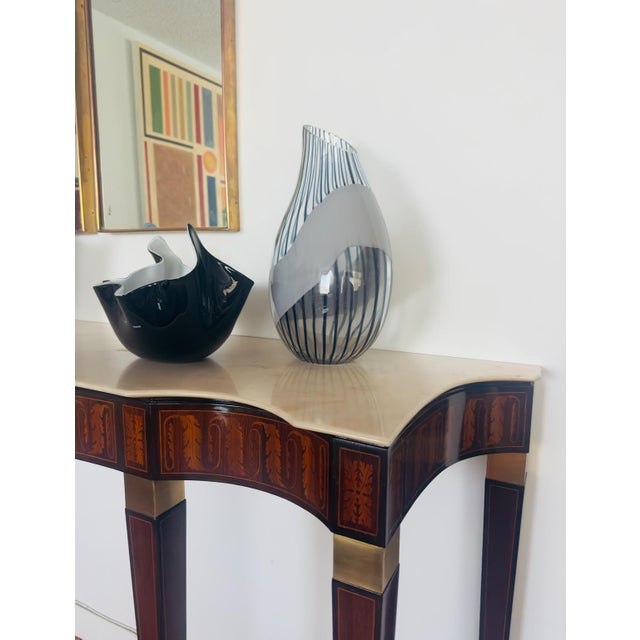 Paolo Buffa Paolo Buffa Console Table in Rosewood With Marble Top Executed by Atelier Serafino Arrighi, 1950's Italy. For Sale - Image 4 of 12