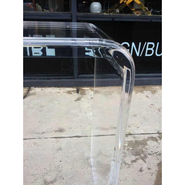 Amparo Calderón Tápia Lucite Waterfall Console For Sale - Image 9 of 11
