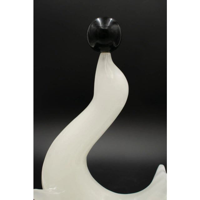 Mid 20th Century Large Vintage White Agate Seal Lion Balancing a Ball Sculpture For Sale In Minneapolis - Image 6 of 12