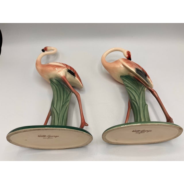 1940s MCM Will-George Pasadena Flamingo Figurine Duo For Sale - Image 5 of 8