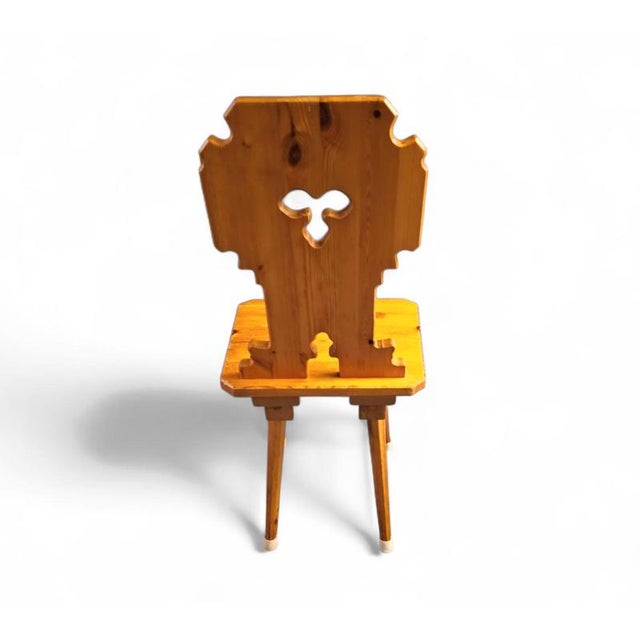 Tyrolean Folk Pine Chairs, 1970, Set of 4 For Sale - Image 12 of 17