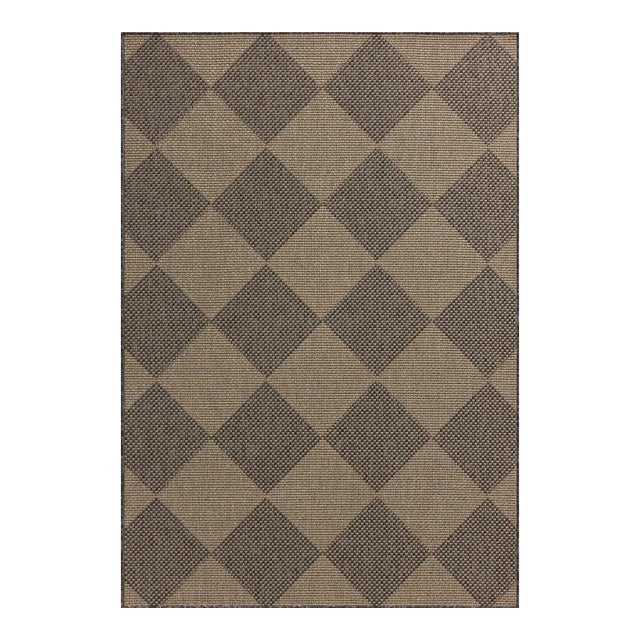 Chris Loves Julia x Loloi Providence Graphite / Sand 18" x 18" Sample Rug For Sale
