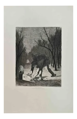 Edmond Ulm, Puer Expossitus, Etching, 1870s