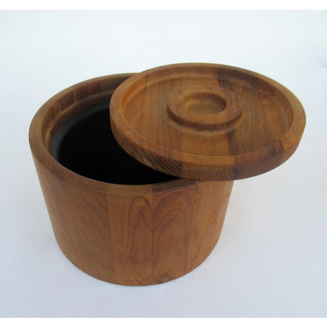 Dansk Vintage Mid-Century Modern Jens Quistgaard(Designer) Danish Teak Ice Bucket, for Dansk International(Mfr.) For Sale - Image 4 of 13