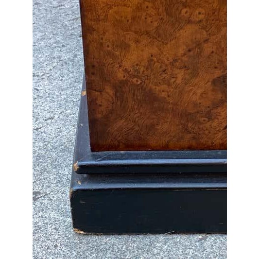 Mid 20th Century Mid-Century Modern Burled Wood Cube Table in Milo Baughman Style For Sale - Image 5 of 9