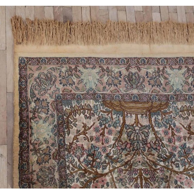 Tree of Life Rug in Silk For Sale - Image 3 of 8