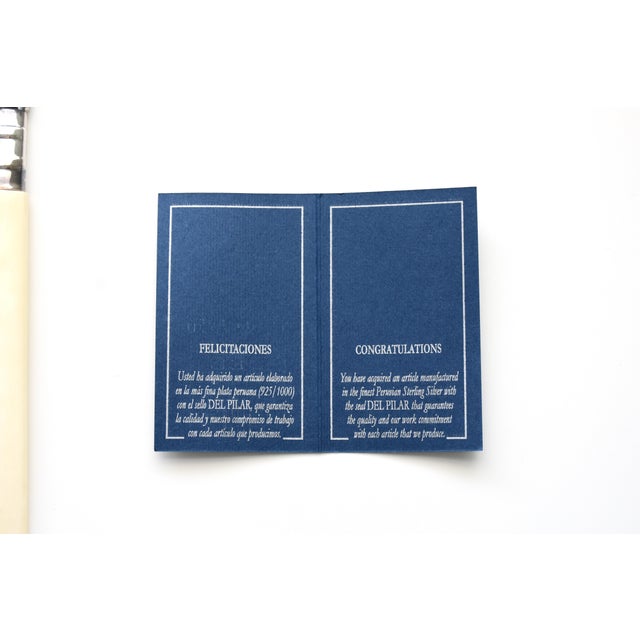 Artisan House Sterling Silver 925 Plateria Del Pilar Perú Set Serving Spoons (2) For Sale - Image 4 of 15