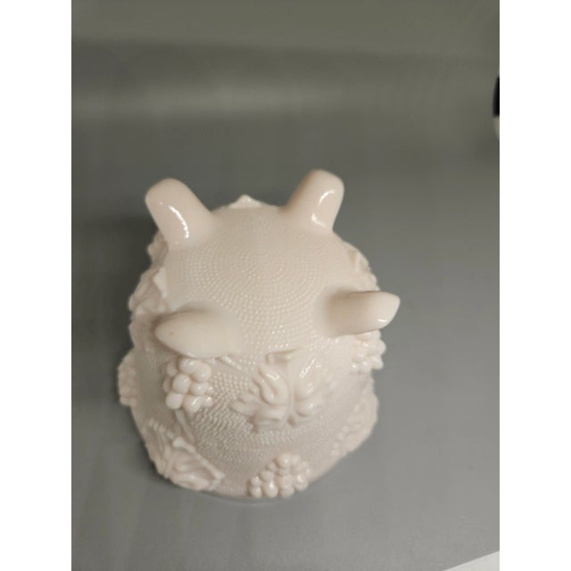 English Vintage Pink Milk Glass Footed Dish For Sale - Image 3 of 3