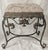 French Country Vintage Bronze Scrollwork Vanity Bench With Cream Jacquard Upholstery For Sale - Image 3 of 18