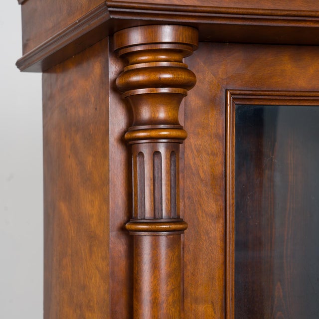 Early 20th Century 20th Century Danish Walnut Bookcase With Glass Upper Doors For Sale - Image 5 of 17