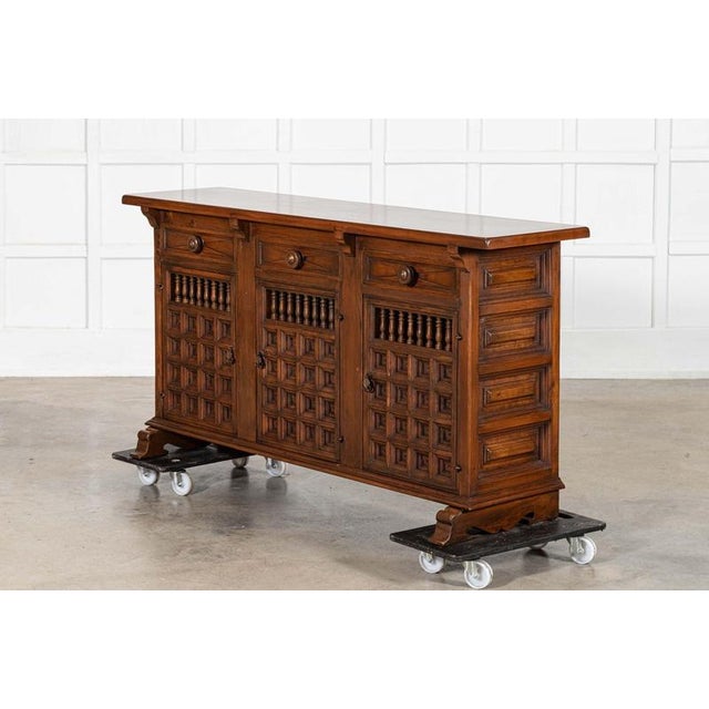 Spanish Brutalist Sideboard in Mahogany, 1960 For Sale - Image 4 of 18