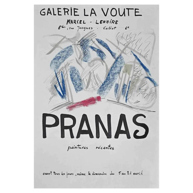 Vintage Pranas Poster after Gailius Pranas, 1960 For Sale