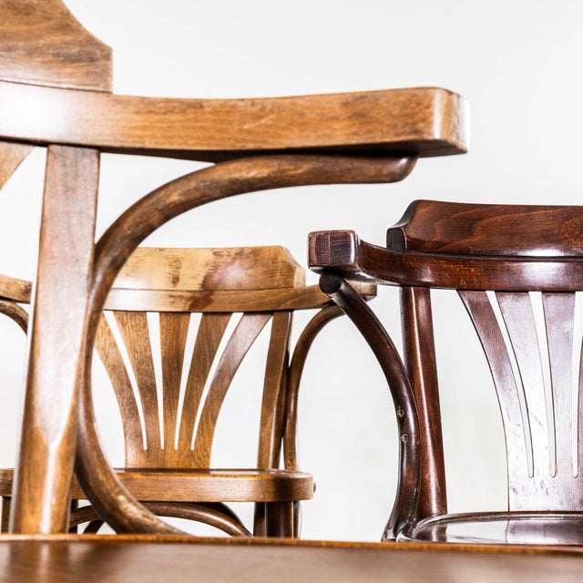 Standard Fan Back Bistro Mixed Dining Armchair, 1950s For Sale - Image 3 of 12