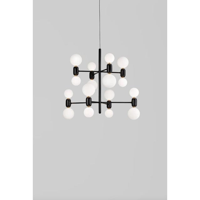 Jaime hayon aballs chandelier 8 black suspension lamp for parachilna shiny and eye-catching collection. Matching two nobel...
