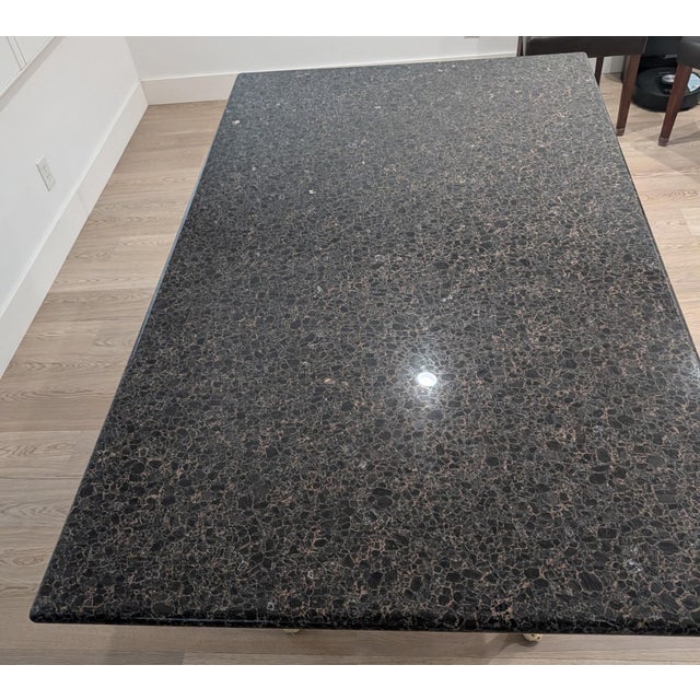 Maison Jansen Style Granite Dining Table With Cast Iron Seahorse Base For Sale - Image 10 of 10