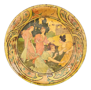 Art Nouveau Tin Plate, 1920