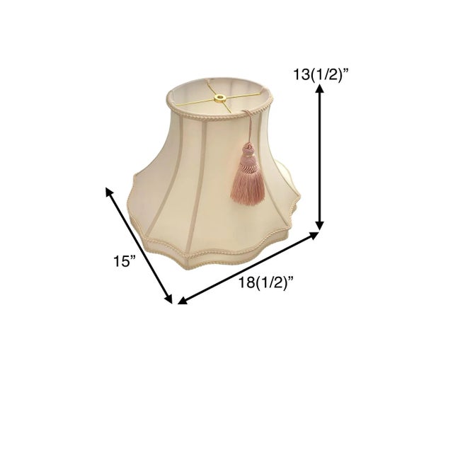 Asian Late 20th Century Porcelain Lamp Rose Medallion Design Vintage Asian Style With Silk Shade and Tassel For Sale - Image 3 of 9