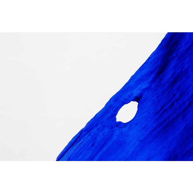 Bruno Helgen, Handcrafted Ultramarine Sculpture, Wood on Steel Base For Sale - Image 13 of 18