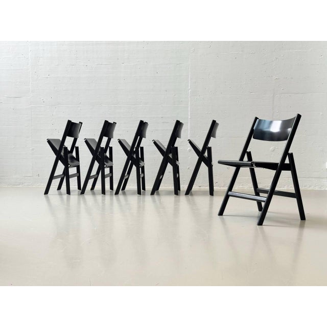 Classic folding chairs by swiss designer hans eichenberger, model 1901 fs, designed in 1966 and produced by dietiker in...