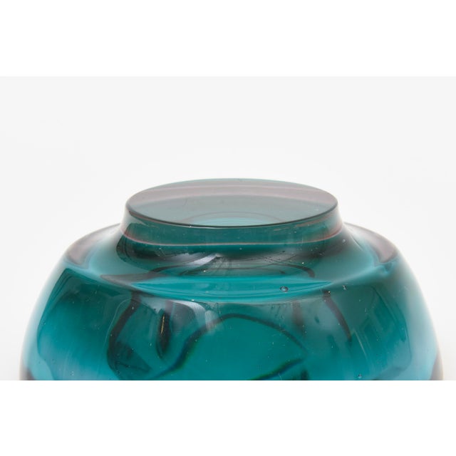 Vintage Murano Sommerso Glass Geode Bowl by Alesandro Mandruzzato, 1970's For Sale - Image 12 of 12