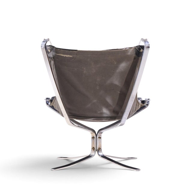 Sigurd Ressell for Vatne Møbler Mid Century Chrome Falcon Lounge Chairs - Pair For Sale - Image 9 of 12
