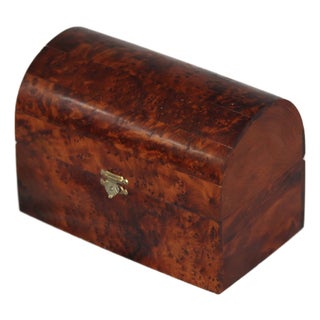 Carved Wood Jewelry Box, 1980s For Sale