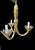 A wonderful very rare solid brass 3 arm lotus flower chandelier by Feldman. The fixture features 3 sort of twisted arms...