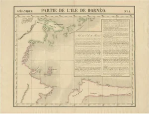 Antique Map of North East Borneo and North Sulawesi by P.M.G. Vandermaelen, 1827