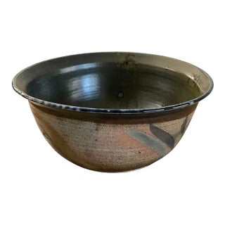 Studio Pottery Hand Thrown Glazed Centerpiece Bowl Marked Prins For Sale