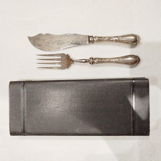Silver Silver Cutlery Set, 1800s, Set of 2 For Sale - Image 8 of 18
