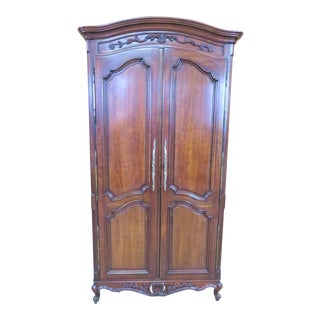 Century Furniture French Style Cherrywood Armoire For Sale