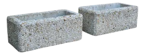 Brutalist Concrete Planters, 1960s, Set of 2