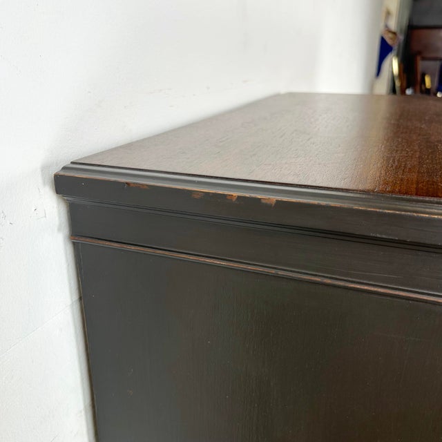 Vintage Radio Bar Cabinet WIth Drop Front Service For Sale - Image 9 of 12