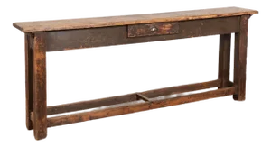Late 19th Century Rustic Narrow Console Table