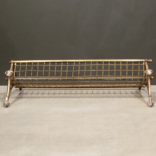 Vintage Cast Iron and Solid Brass New South Wales Railroad Traincar Luggage Rack c.1970 For Sale - Image 4 of 6