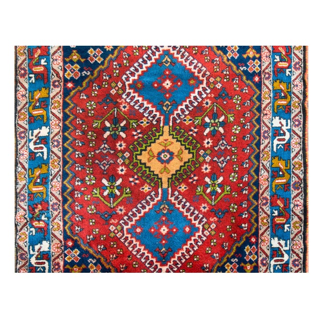 Mid 20th Century Vintage Persian Yallameh Rug For Sale - Image 5 of 13