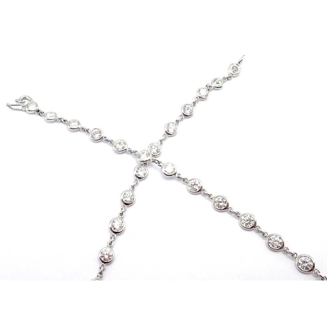 Platinum Tiffany & Co. Peretti Platinum Diamonds by the Yard Necklace For Sale - Image 8 of 17