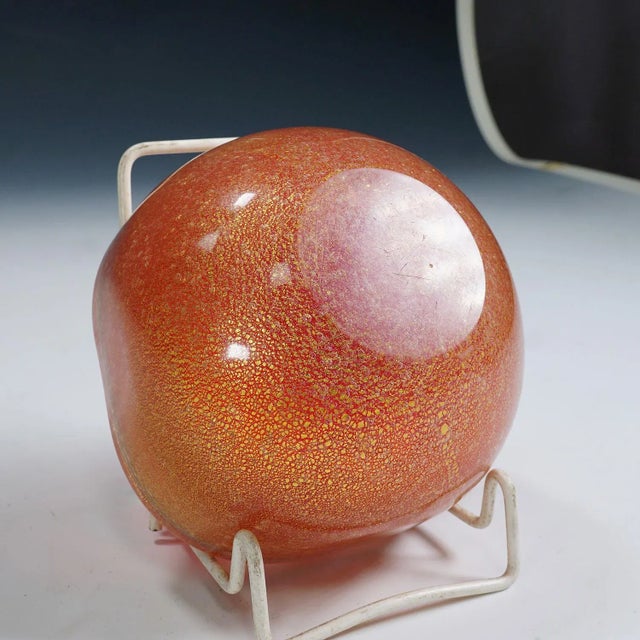 Glass Bowl in Red Sommerso Glass, Flavio Poli for Seguso Murano 1940s For Sale - Image 7 of 8