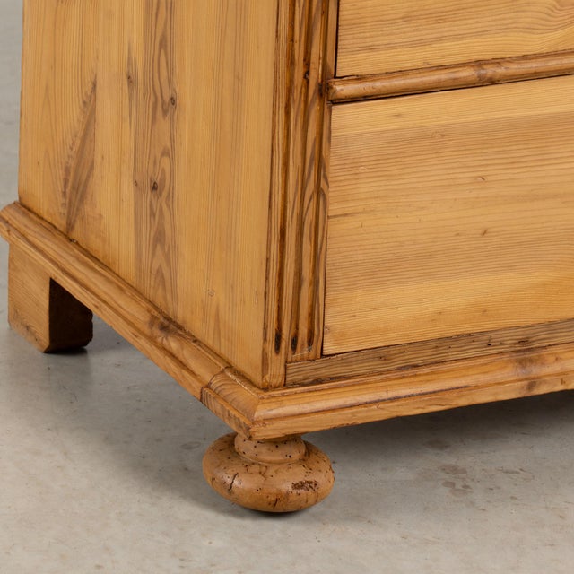 19th Century Danish Waxed Pine Chest of Four Drawers For Sale - Image 11 of 13