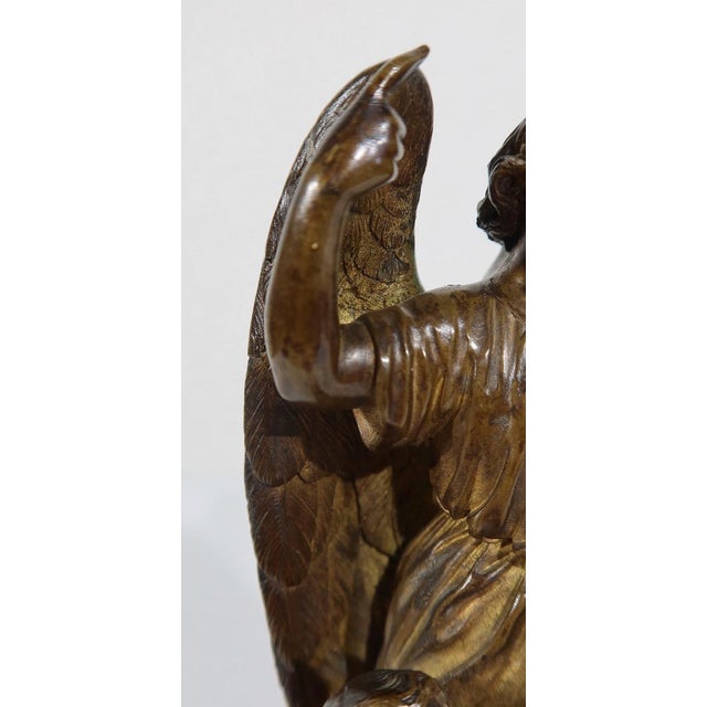 Child Led by an Angel, 1900, Patinated Bronze Sculpture For Sale - Image 9 of 18