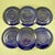Gustave Asch French Tours Blue & Gold Porcelain Crest Plates, Set of Six For Sale - Image 13 of 18